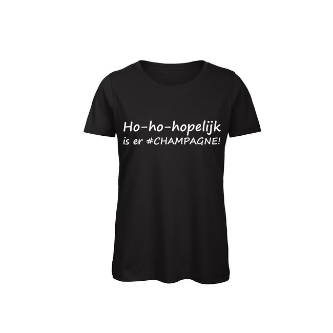 FestyFashion Shirt Hoodie 'Ho-ho-hopelijk #CHAMPAGNE!' - Supersale