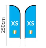 Beach flag Straight XS - 60x186cm (24" x 73")