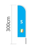 Beachflag Straight S - 60x240cm