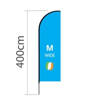 Beachflag Straight M-Extra breit