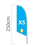 Beach flag Angled XS - 60x186cm