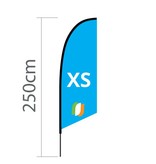 Beach flag Angled XS - 60x186cm (24" x 71")