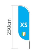 Beach flag Convex XS - 60x186cm (24" x 73")