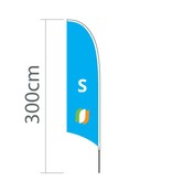 Beach flag Concave S - 60x240cm