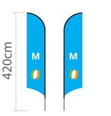 Beachflag Concave M - 70x330cm