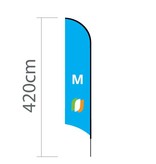 Beach flag Concave M - 70x330cm (28" x 130")