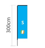 Beach flag Block S - 72x240cm (28" x 94")