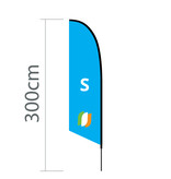 Beach flag Angled S - 60x240cm (24" x 94")