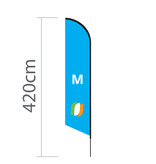 Beachflag Angled M - 70x330cm