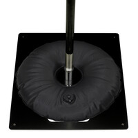 Plateau, gros, noire, avec bouée de lestage noire