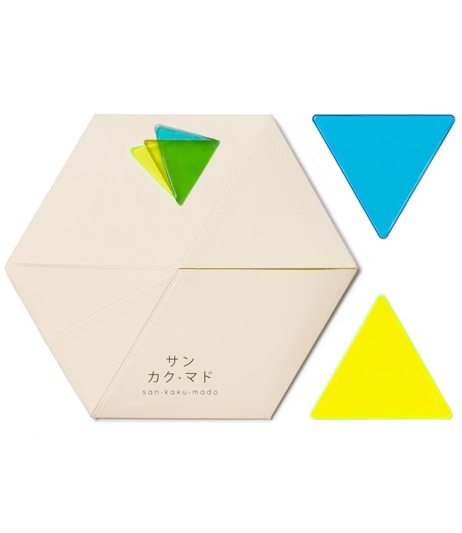 San Kaku Mado Raam mozaïek blauw/geel