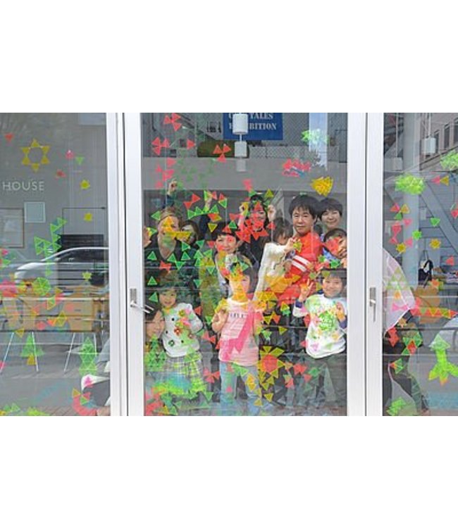 San Kaku Mado Raam mozaïek oranje