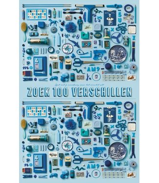 STRATIER XL Poster - Zoek de 100 verschillen - Blauw