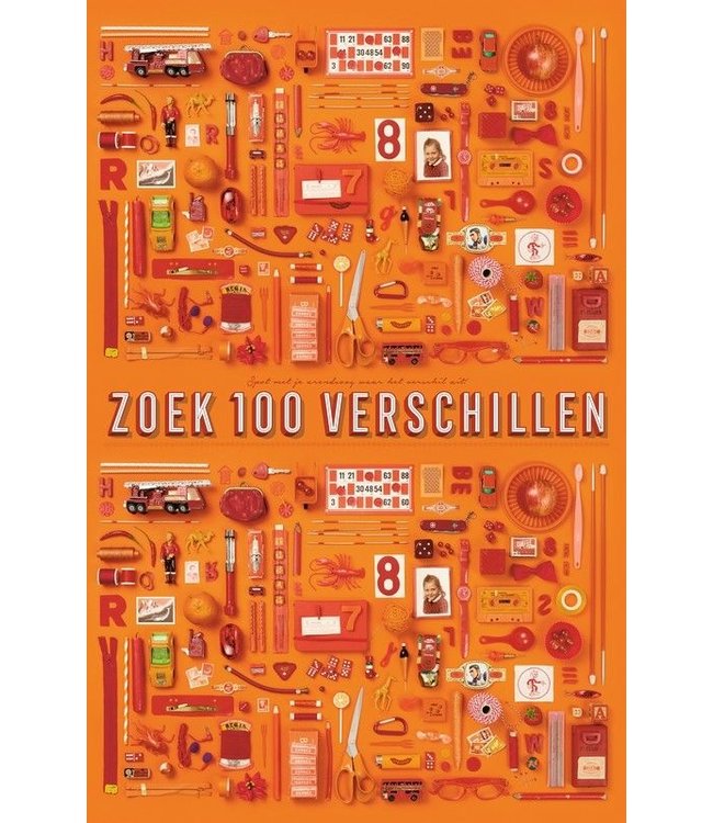 STRATIER XL Poster - Zoek  100 verschillen - Oranje