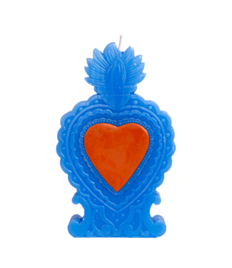 Kitsch Kitchen Kaars Milagro Heart Blauw