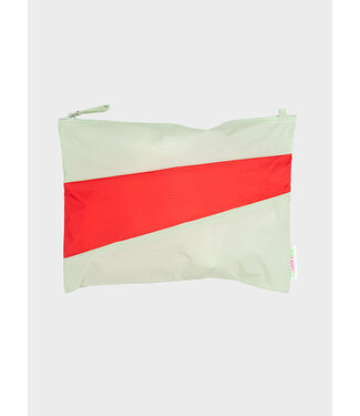 Susan Bijl The New Pouch - Pistachio & Redlight - Large