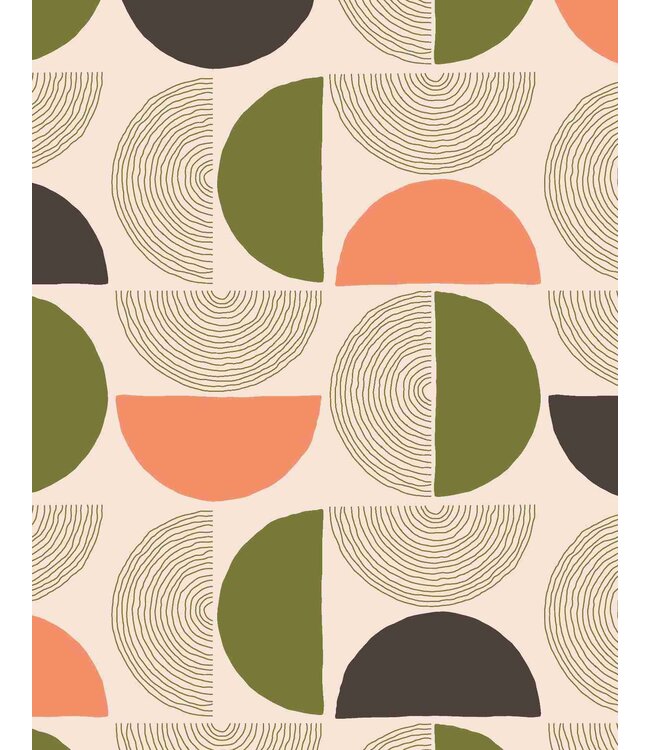 La La Fete Circles in Line Green - Small