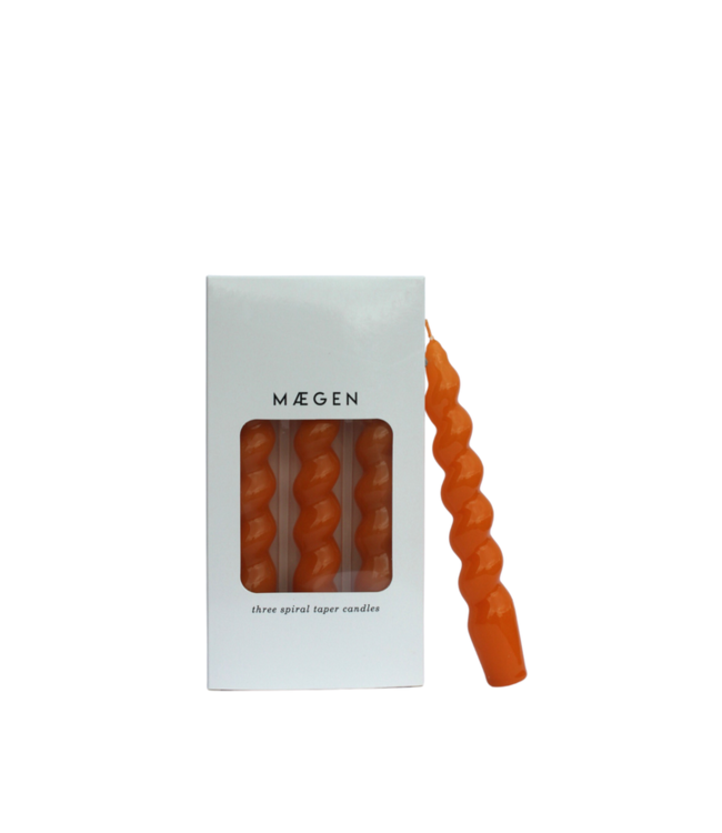 Maegen Spiraal Kaars - Tangarine - 3 stuks
