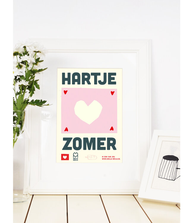 Mella Mella  Print - Hartje Zomer - A4
