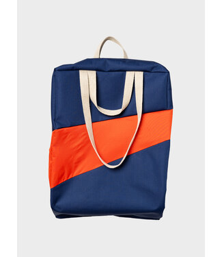 Susan Bijl The New Tote Bag Navy & Red Alert Large