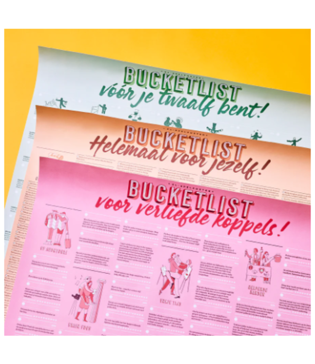 STRATIER XL Poster - XL Poster - Bucketlist voor kids