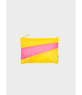 Susan Bijl The New Pouch TV Yellow & Fluo Pink Medium