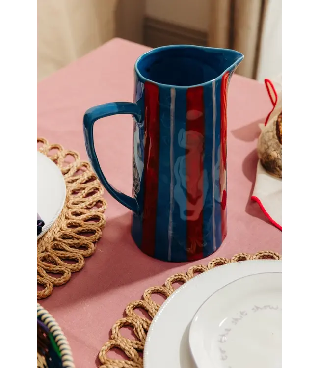 Maegen Karaf - lichtblauw/rood