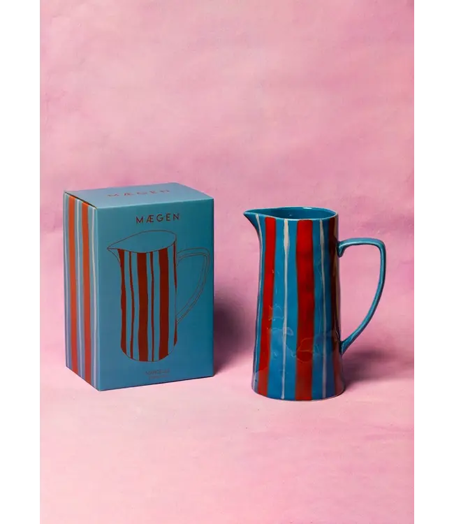 Maegen Karaf - lichtblauw/rood