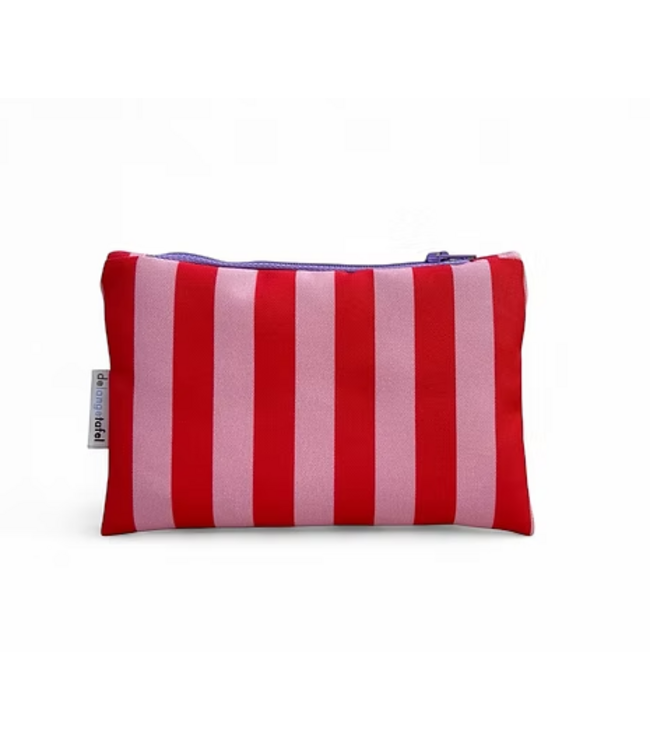 De Lange Tafel Etui small Streep Roze/rood