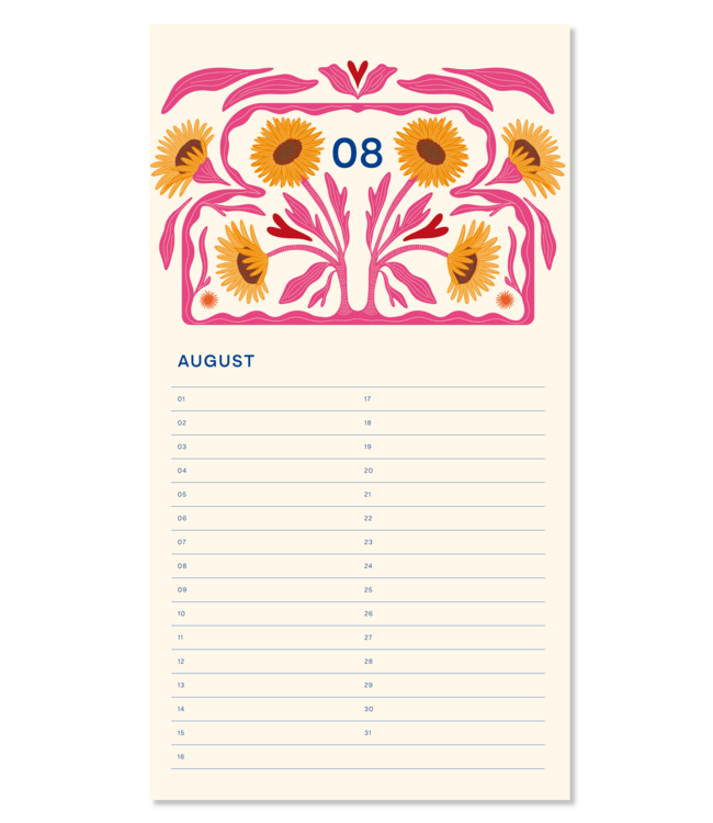 A-Journal A-Journal - Verjaardagskalender - Poppy