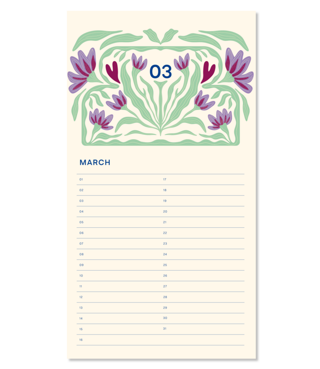 A-Journal A-Journal - Verjaardagskalender - Poppy