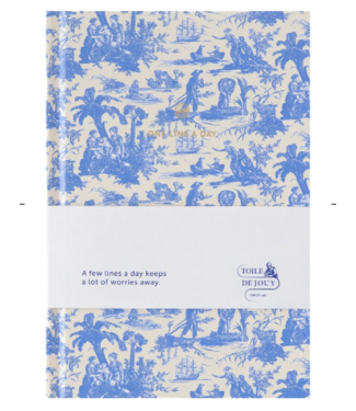 A-Journal One Line a Day - Toile de Jouy – Blue