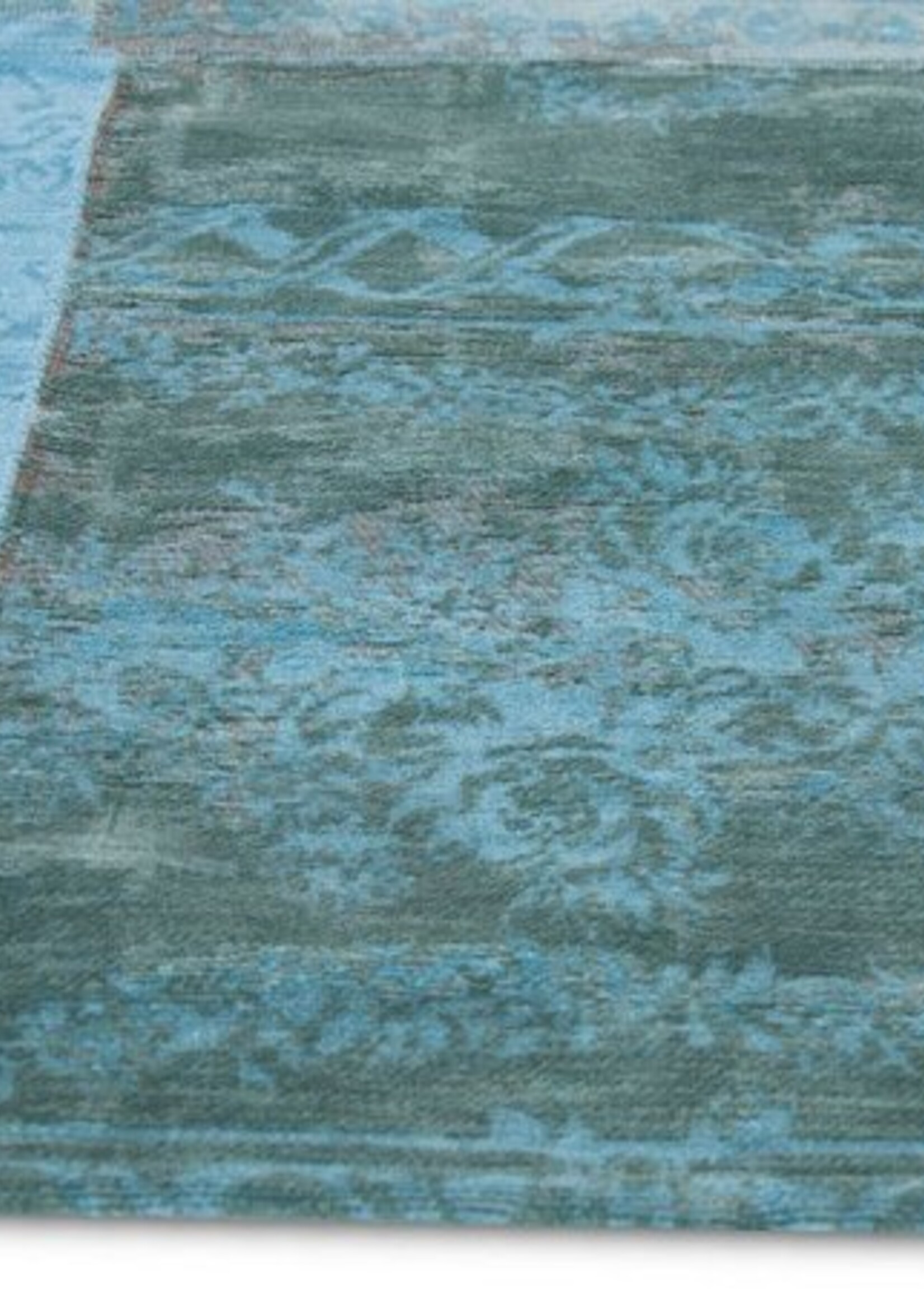 Vloerkleed patchwork azur