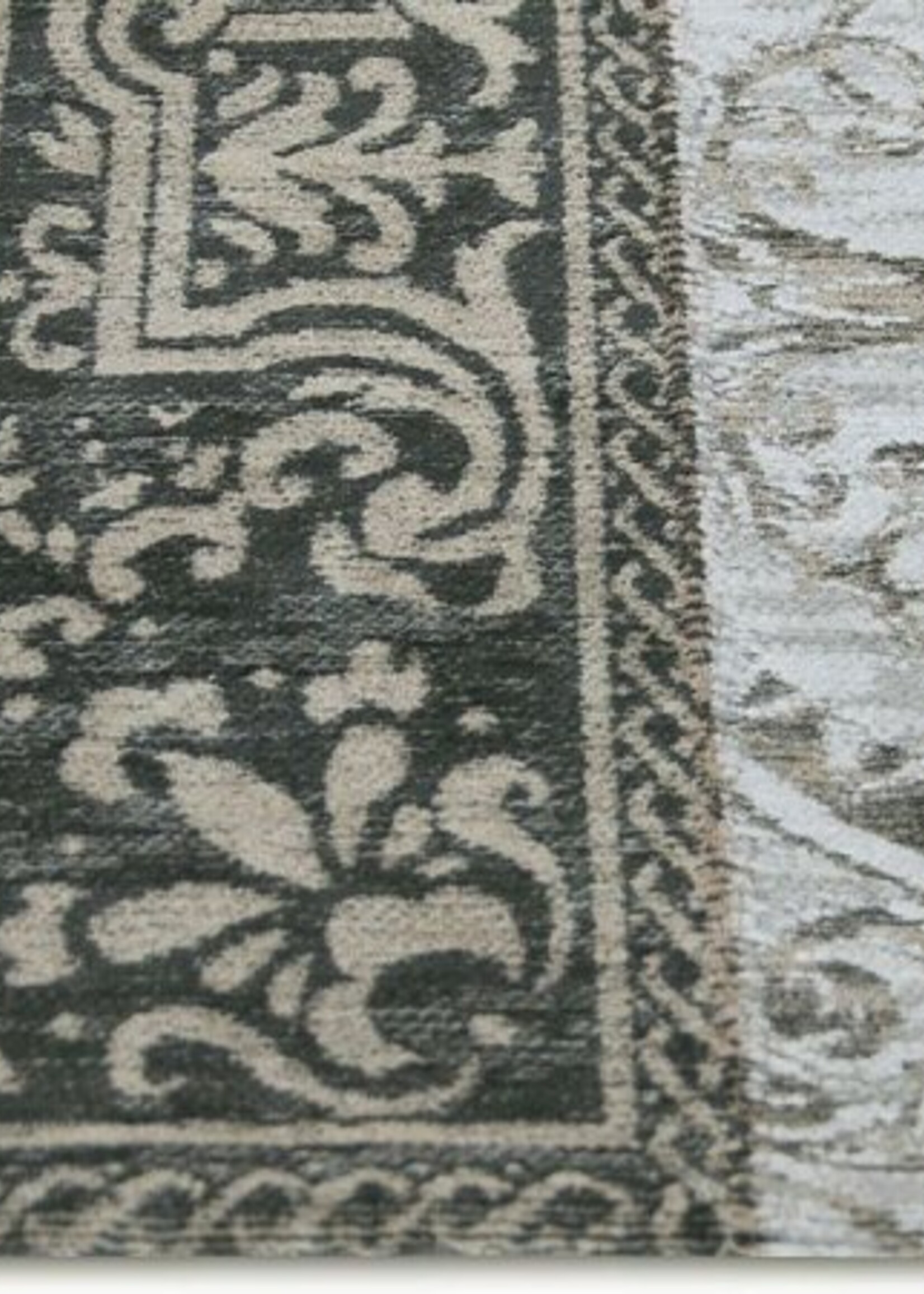 Vloerkleed patchwork zwart wit