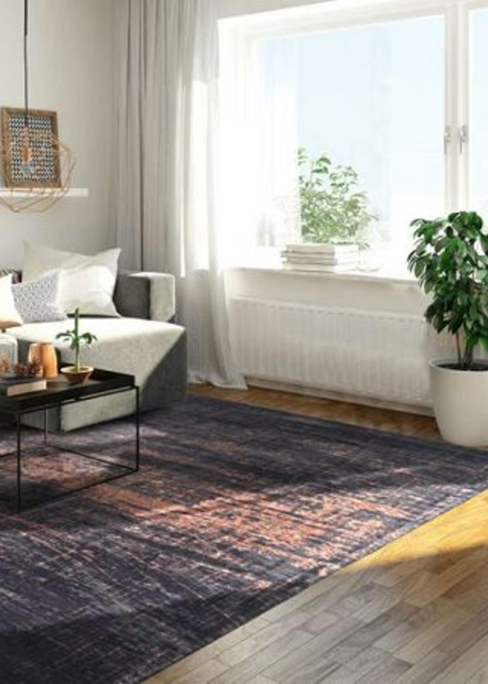 Vloerkleed  Mad men Griff zwart/koper