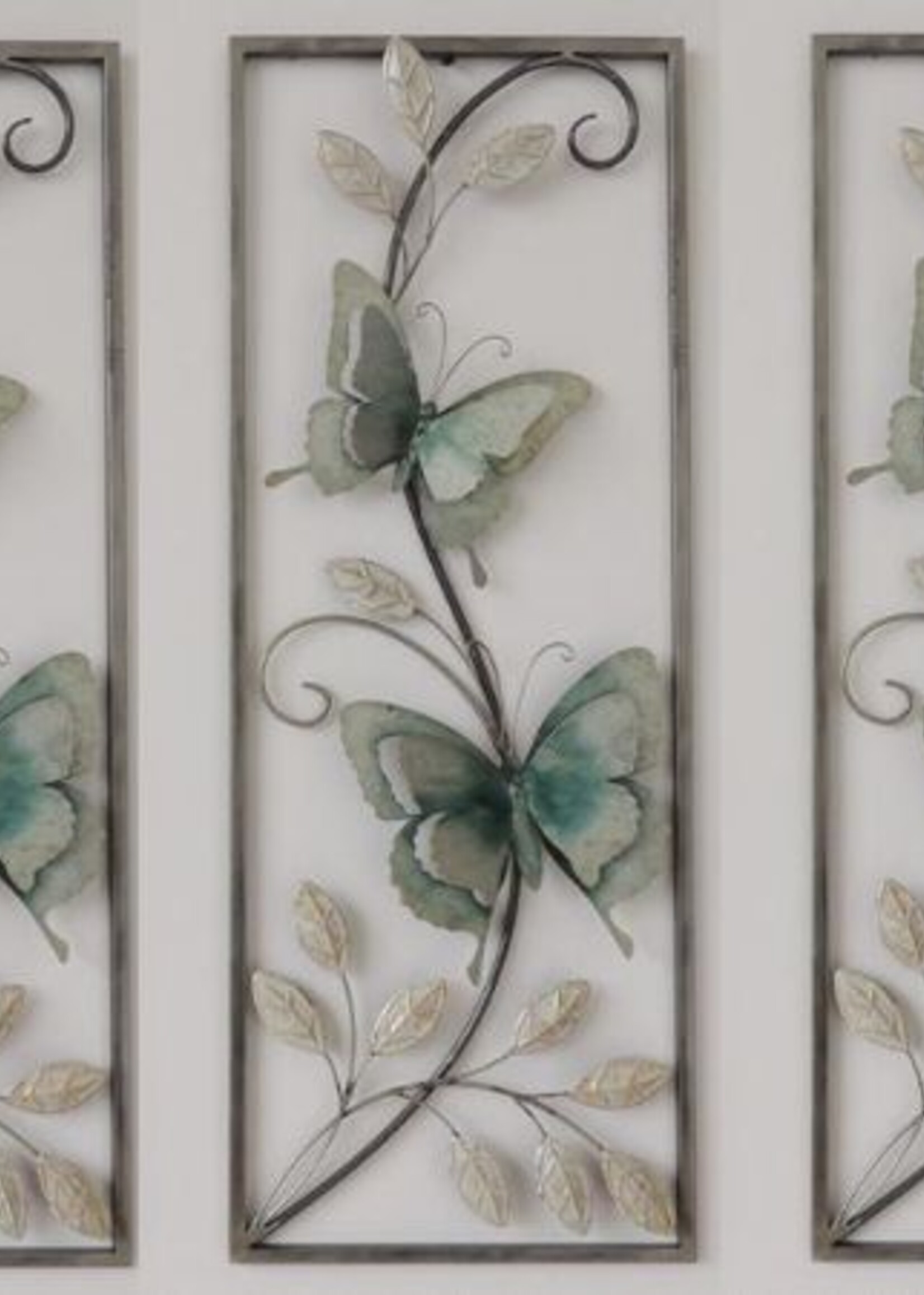 Muurdecoratie metal vlinders