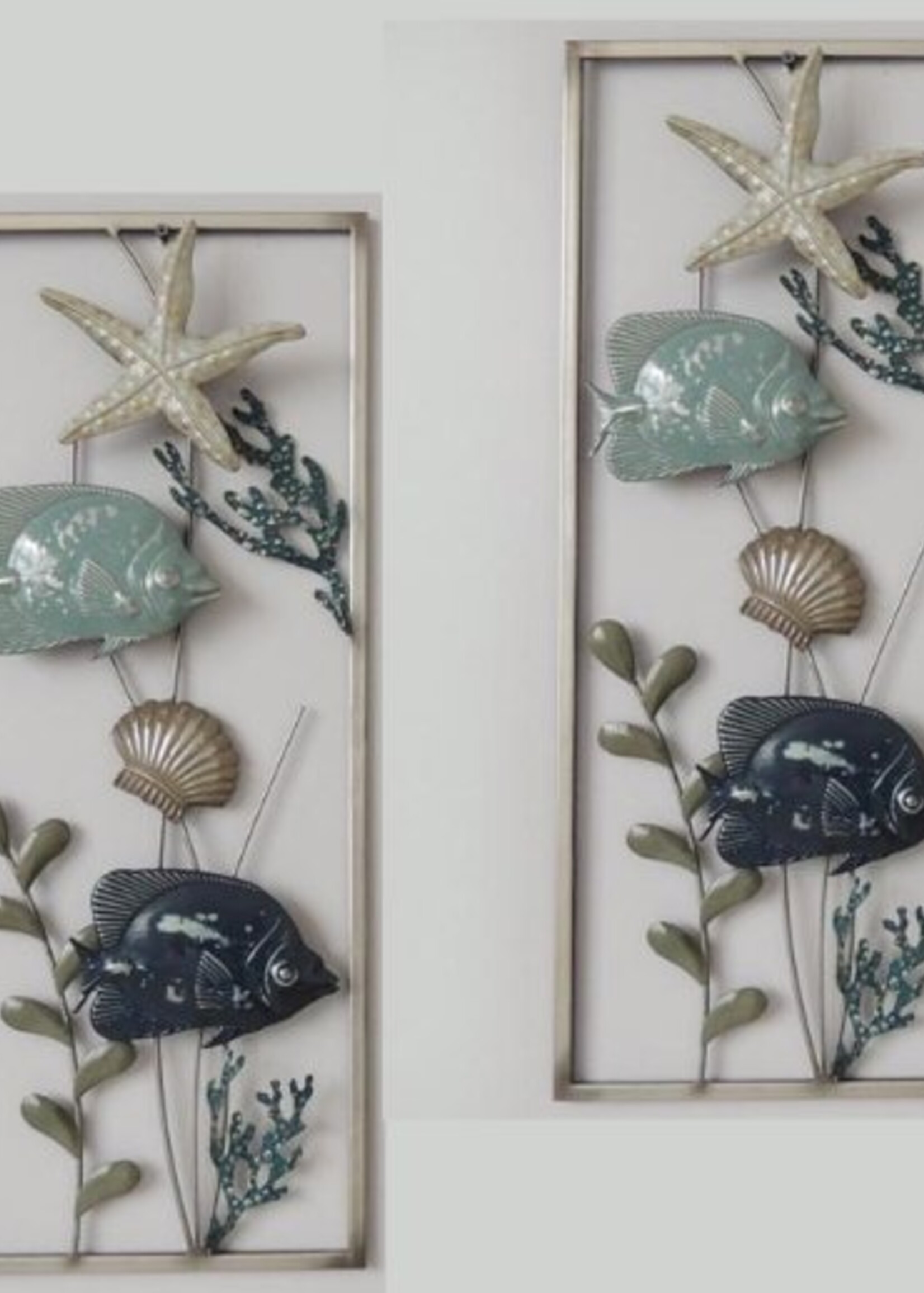 Muurdecoratie metaal vissen