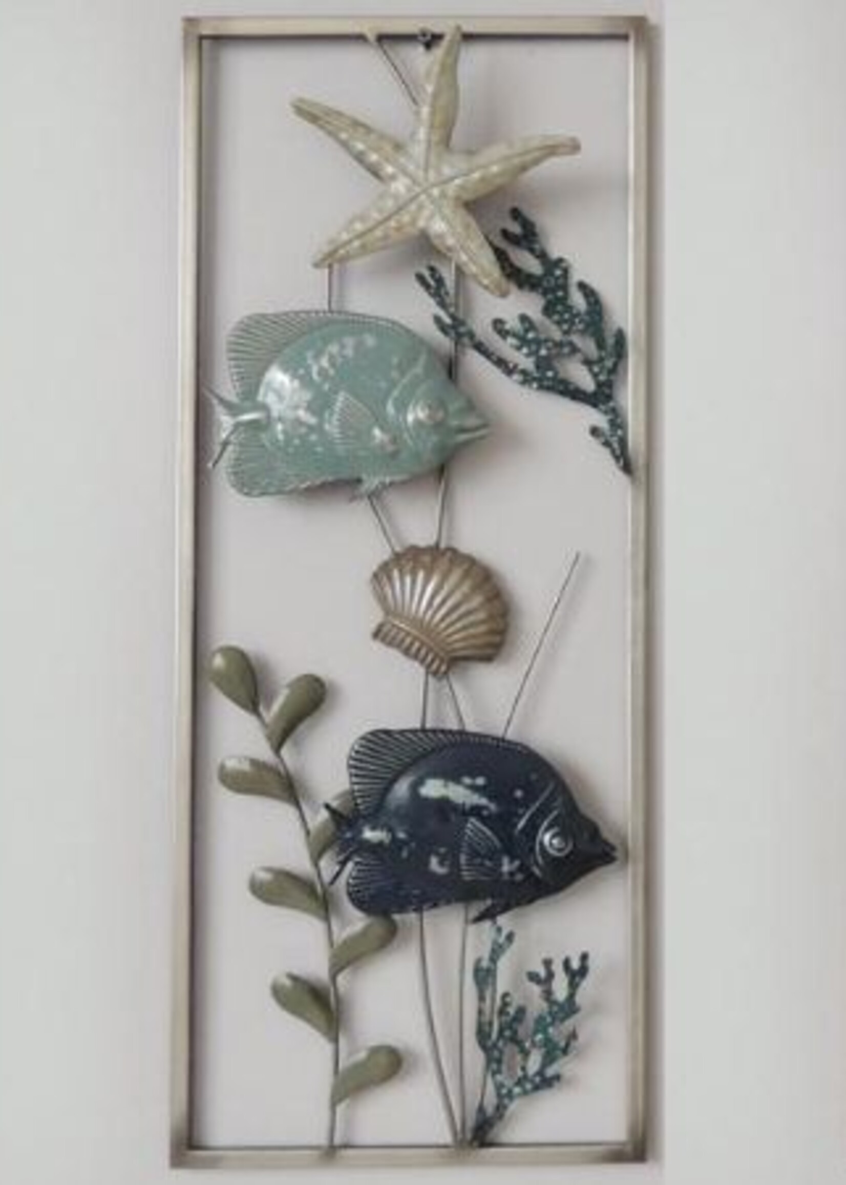 Muurdecoratie metaal vissen