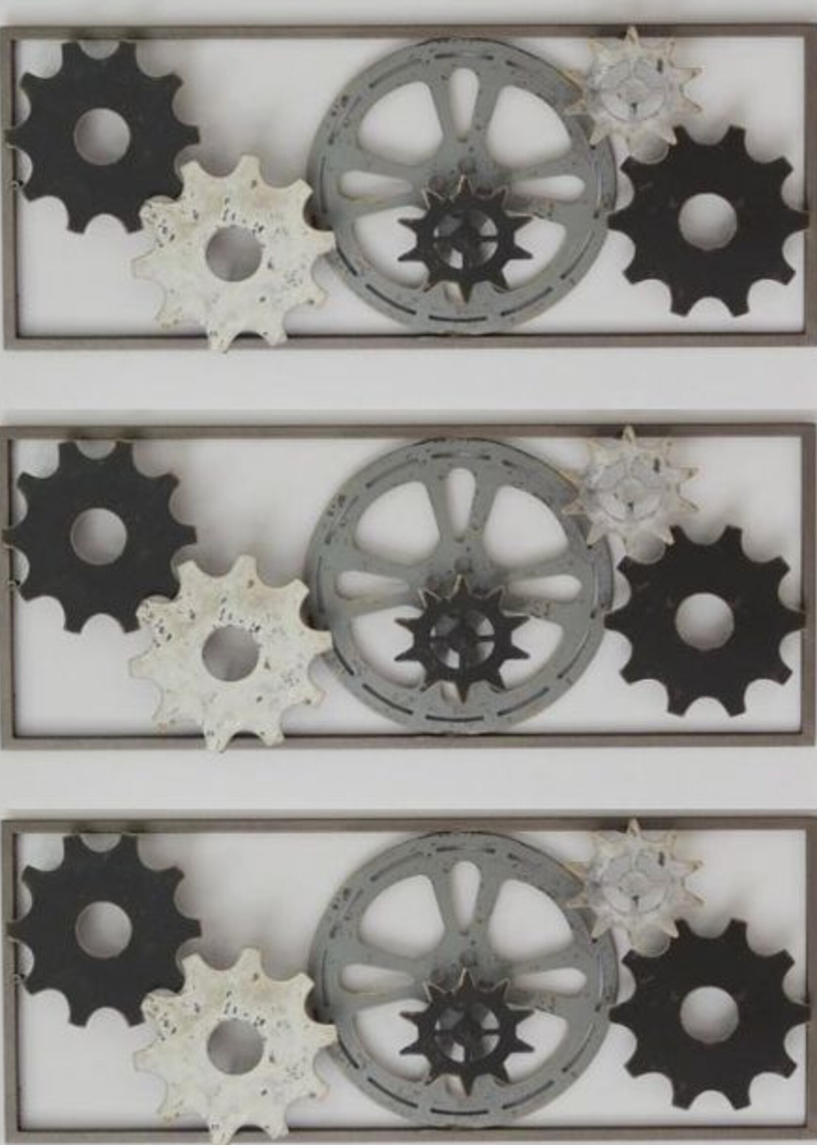 Industriële 3D wanddecoratie tandwielen