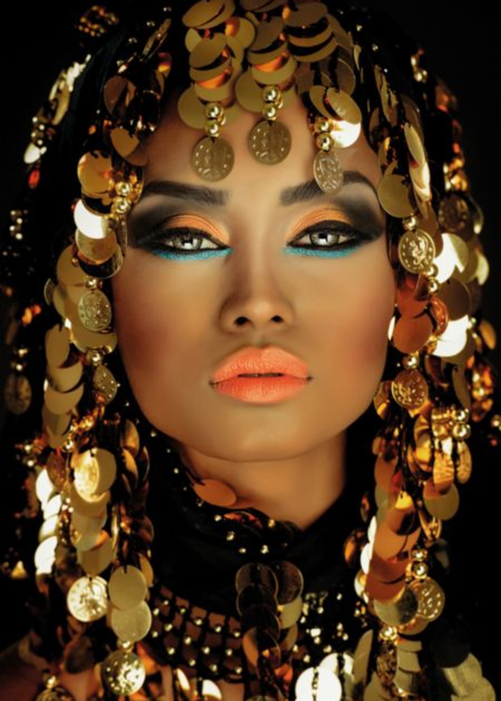 Aluminium wanddecoratie "Portrait of an Arabian Princess"