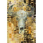 Wanddecoratie "Golden skull"