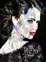 Wanddecoratie "Girl in black"