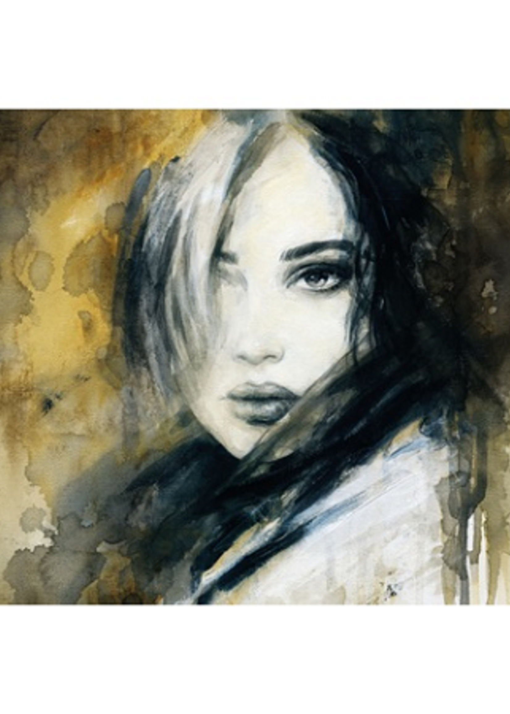 Wandkleed "Mysterious girl"