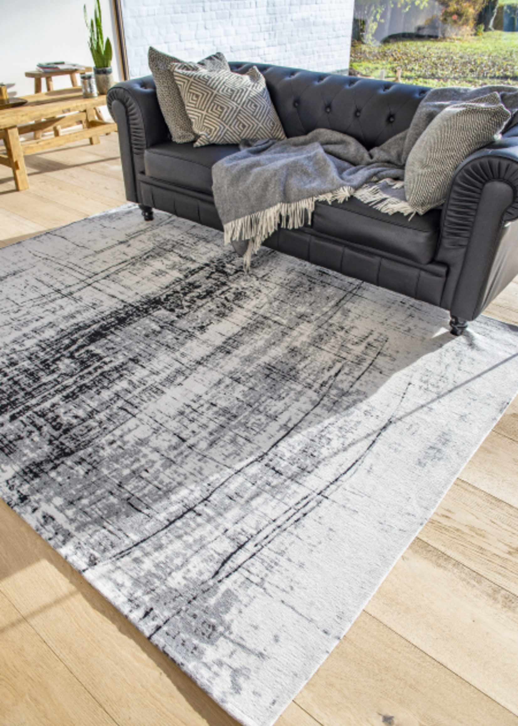 Vloerkleed  Mad men Griff Metro Zwart/wit