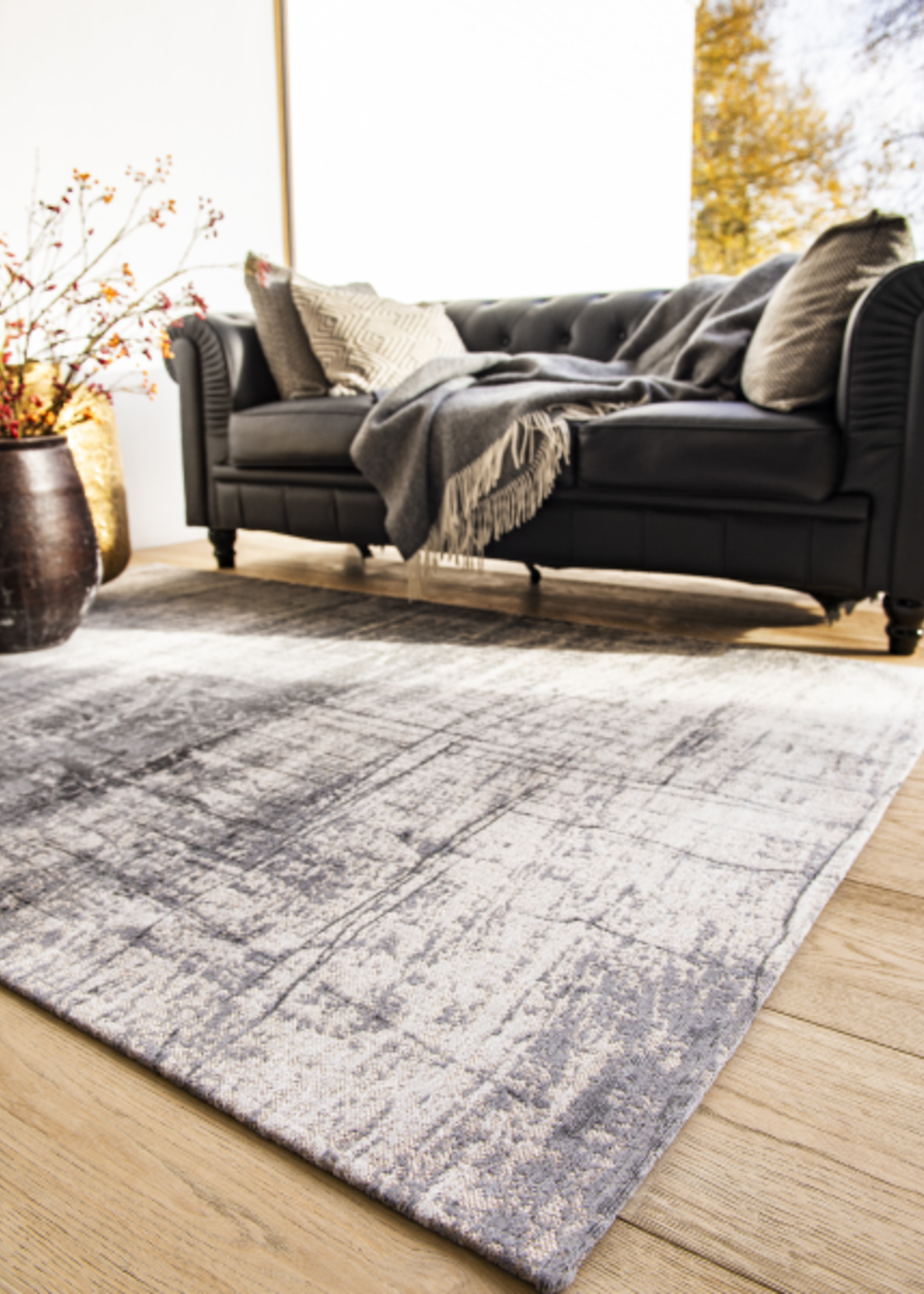 Vloerkleed  Mad men Griff Grijs