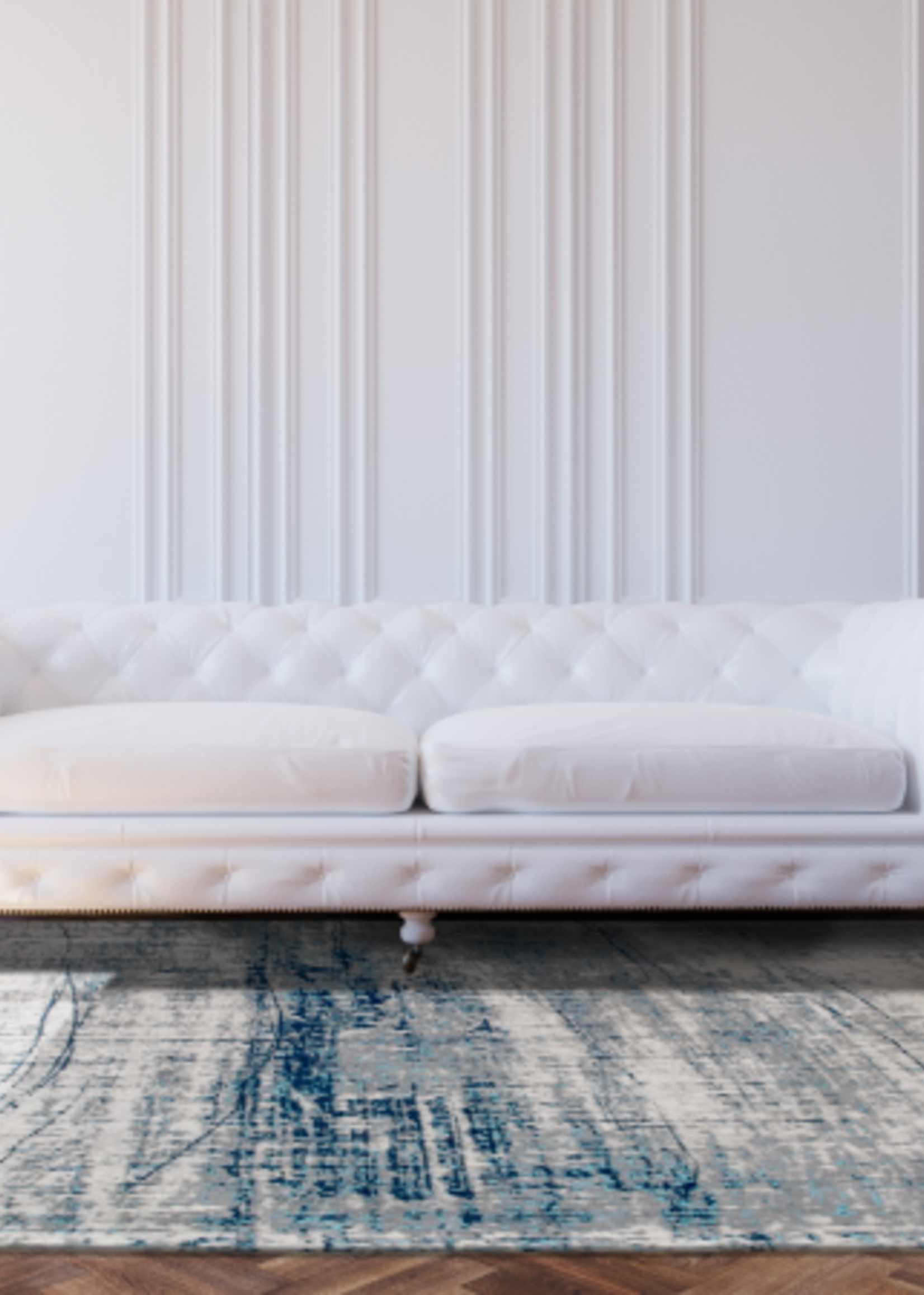 Vloerkleed  Mad men Griff Blauw