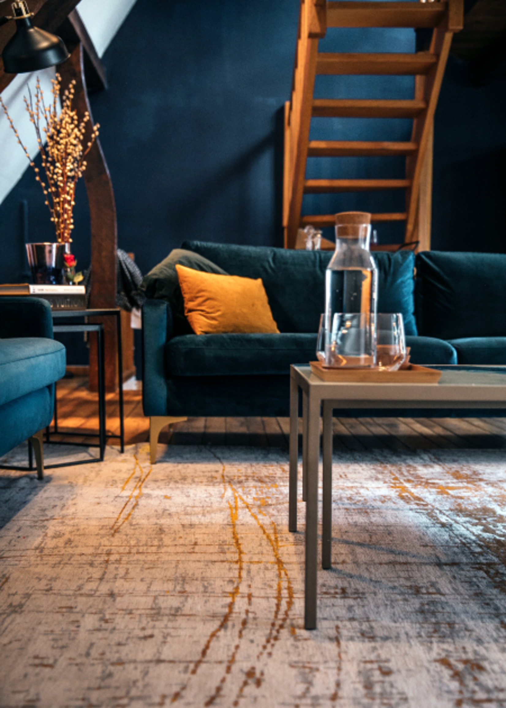 Vloerkleed  Mad men Griff Goud