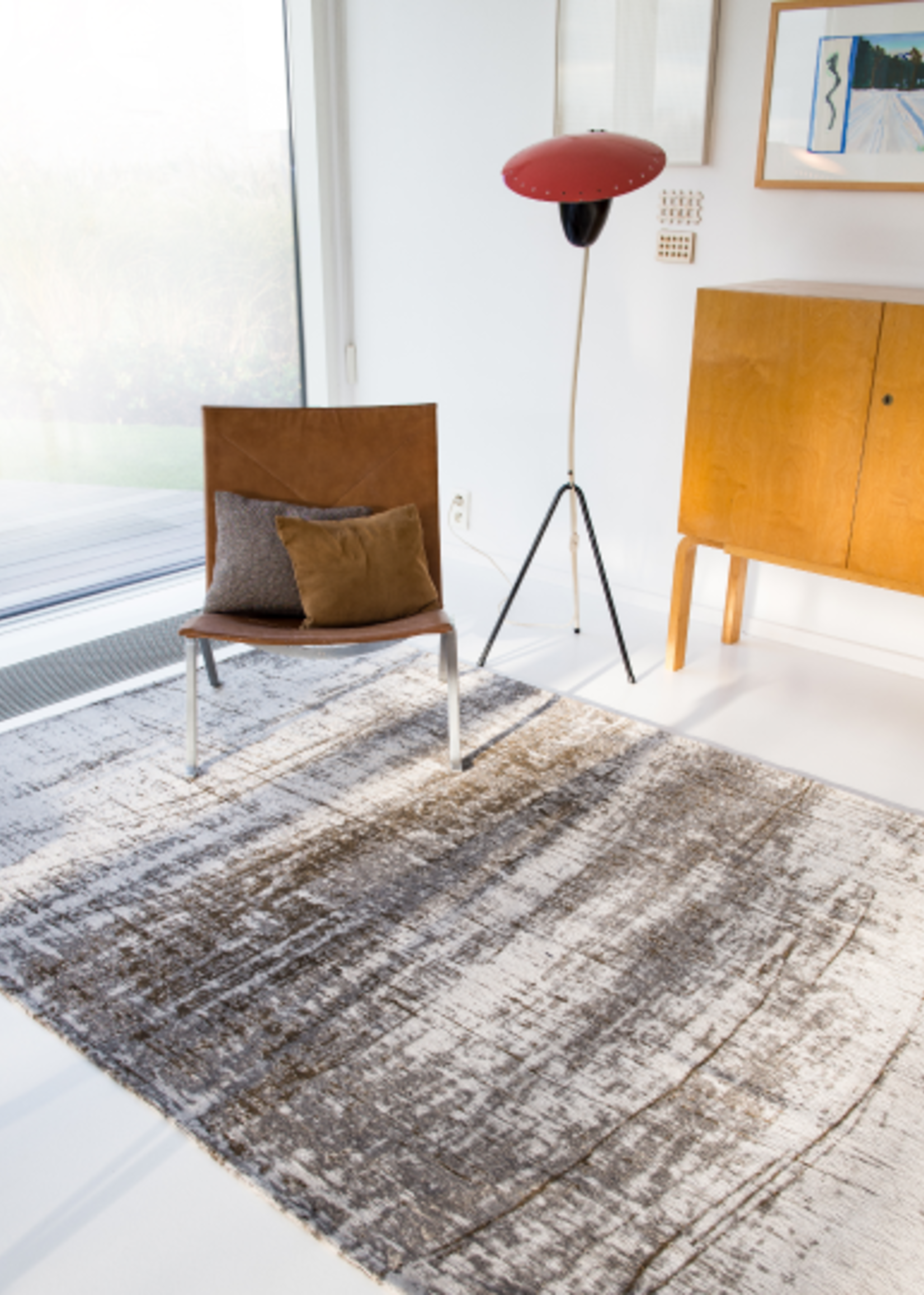 Vloerkleed  Mad men Griff bruin/grijs