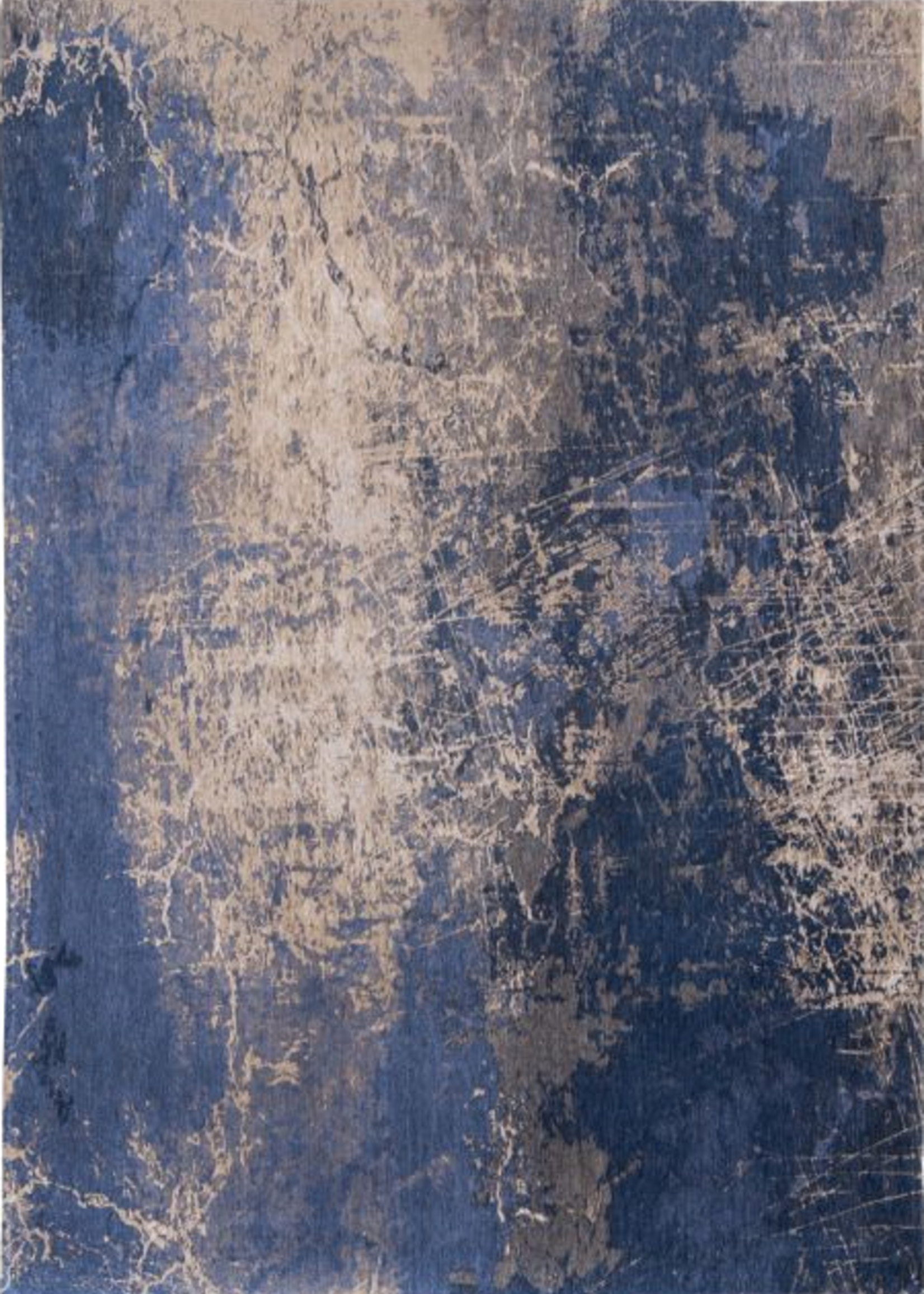 Vloerkleed Mad men Cracks Abyss blue