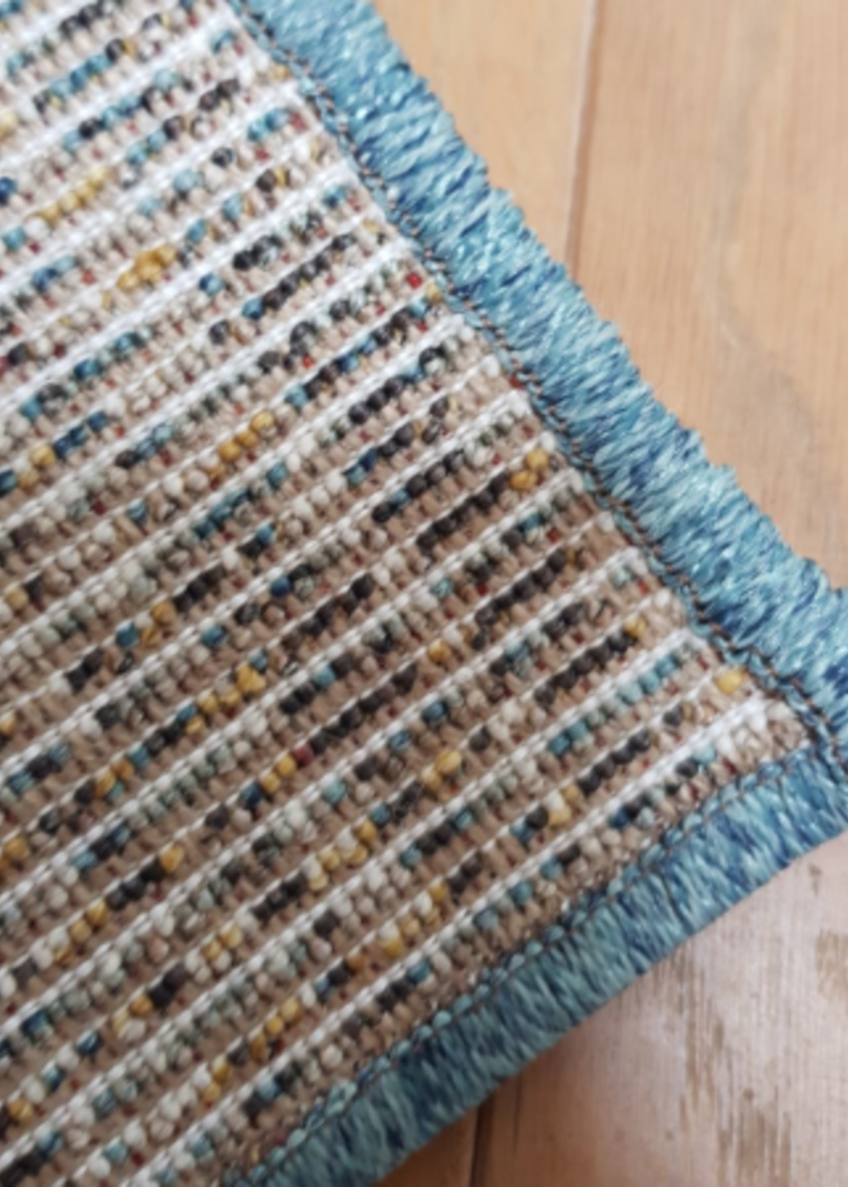 vloerkleed  rond Manchester  Blauw-geel